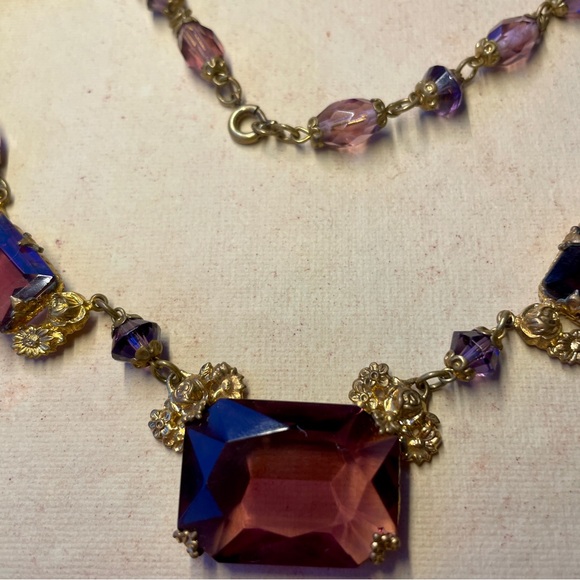 Antique Czech Glass Necklace - Picture 11 of 14